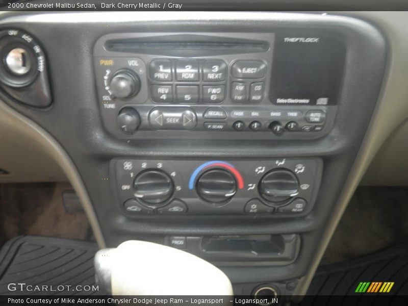 Dark Cherry Metallic / Gray 2000 Chevrolet Malibu Sedan