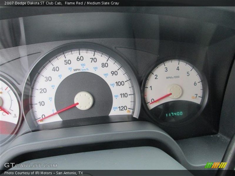 Flame Red / Medium Slate Gray 2007 Dodge Dakota ST Club Cab