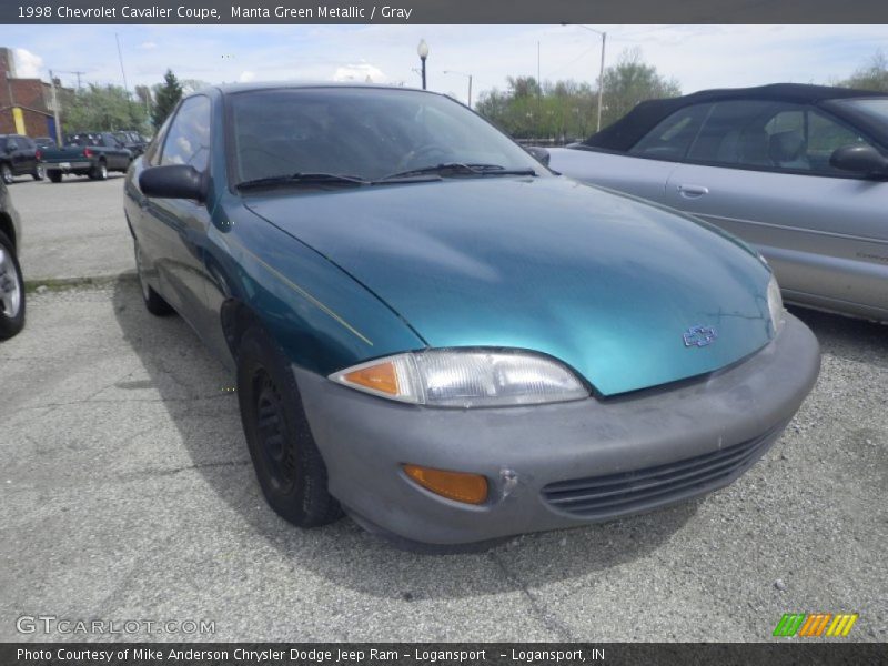 Manta Green Metallic / Gray 1998 Chevrolet Cavalier Coupe