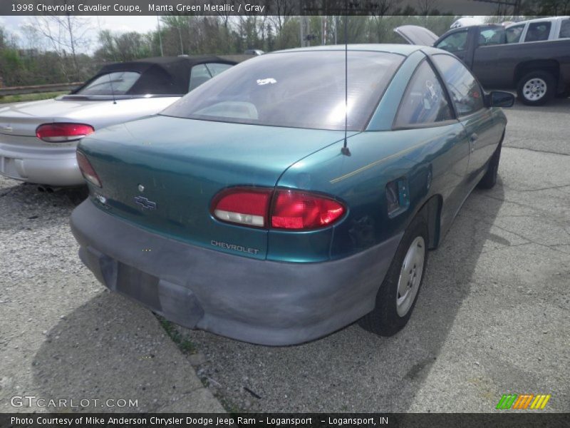 Manta Green Metallic / Gray 1998 Chevrolet Cavalier Coupe