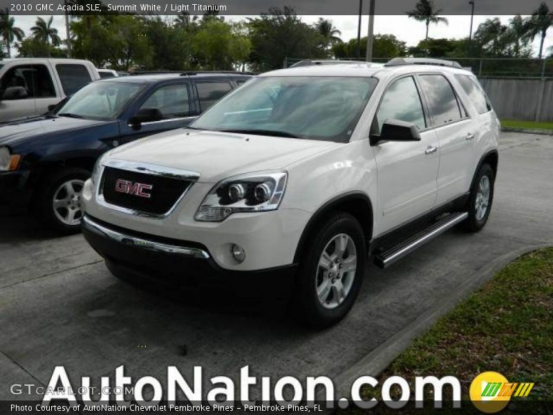 Summit White / Light Titanium 2010 GMC Acadia SLE