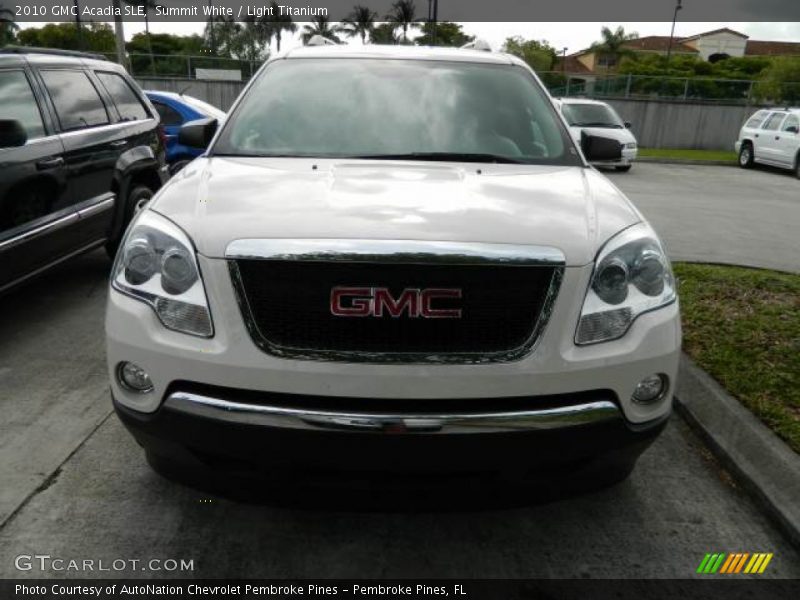 Summit White / Light Titanium 2010 GMC Acadia SLE