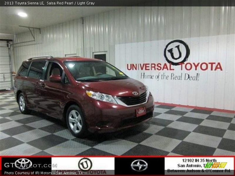 Salsa Red Pearl / Light Gray 2013 Toyota Sienna LE