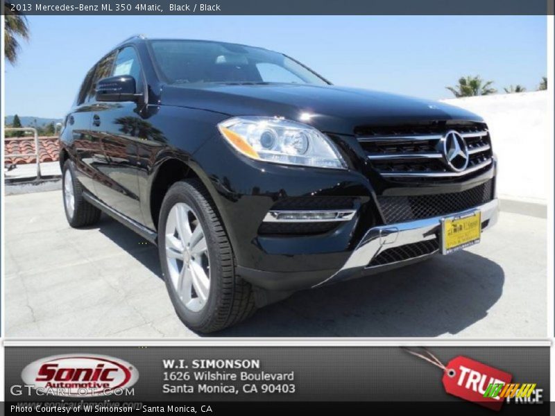 Black / Black 2013 Mercedes-Benz ML 350 4Matic