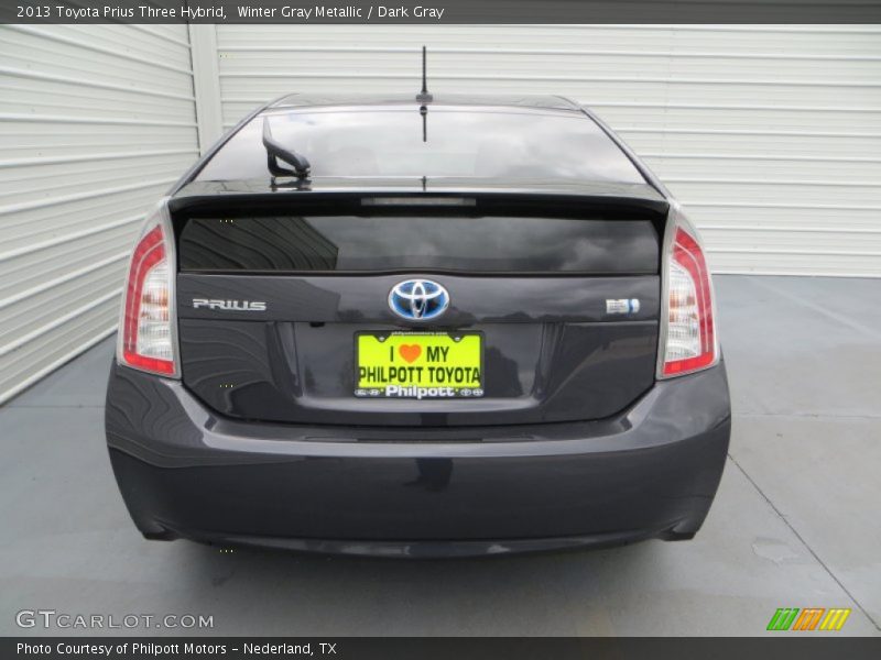 Winter Gray Metallic / Dark Gray 2013 Toyota Prius Three Hybrid
