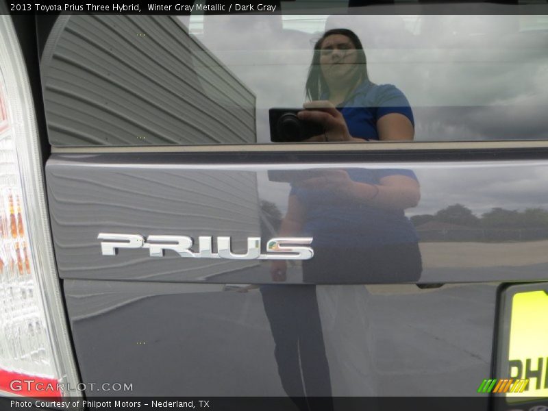 Winter Gray Metallic / Dark Gray 2013 Toyota Prius Three Hybrid