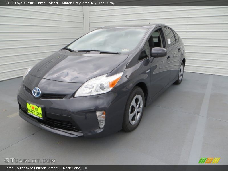 Winter Gray Metallic / Dark Gray 2013 Toyota Prius Three Hybrid