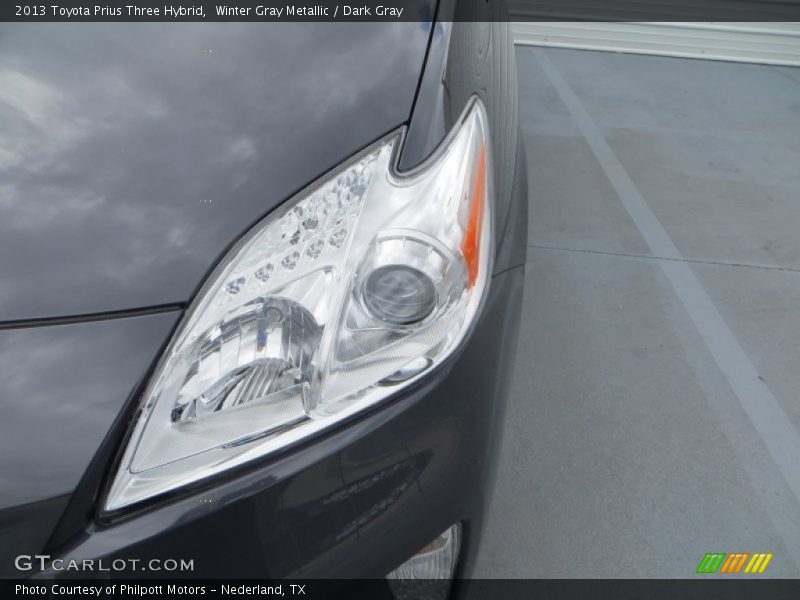 Winter Gray Metallic / Dark Gray 2013 Toyota Prius Three Hybrid