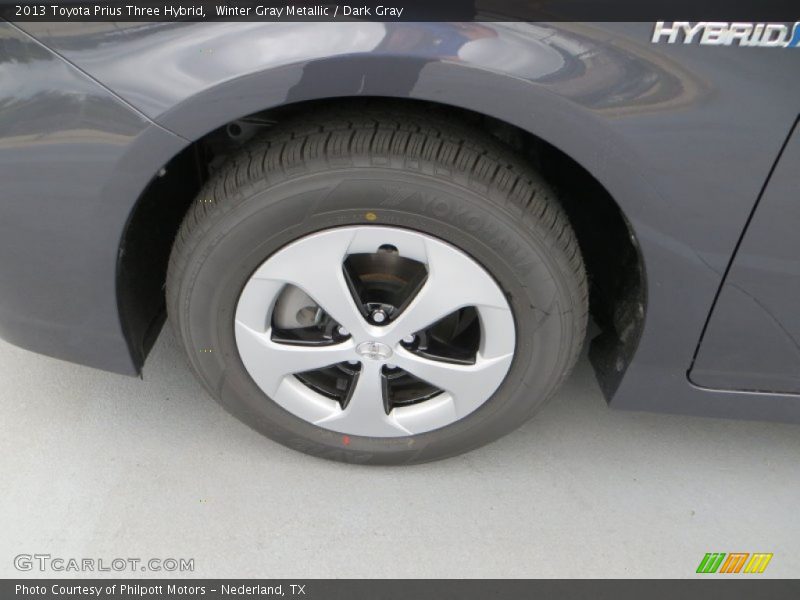 Winter Gray Metallic / Dark Gray 2013 Toyota Prius Three Hybrid