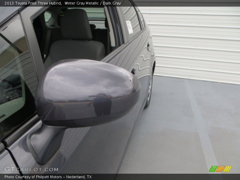 Winter Gray Metallic / Dark Gray 2013 Toyota Prius Three Hybrid