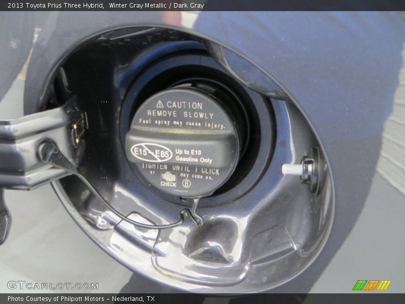Winter Gray Metallic / Dark Gray 2013 Toyota Prius Three Hybrid