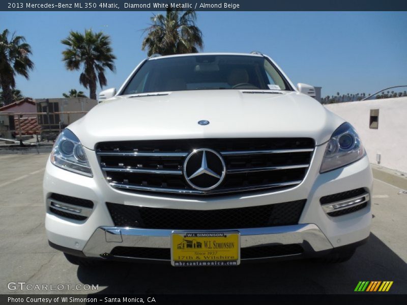 Diamond White Metallic / Almond Beige 2013 Mercedes-Benz ML 350 4Matic