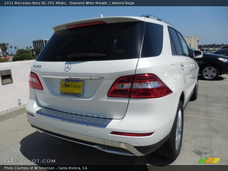 Diamond White Metallic / Almond Beige 2013 Mercedes-Benz ML 350 4Matic