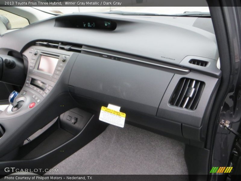 Winter Gray Metallic / Dark Gray 2013 Toyota Prius Three Hybrid