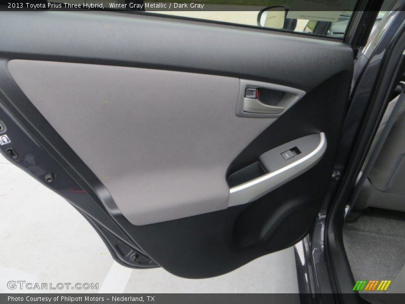 Winter Gray Metallic / Dark Gray 2013 Toyota Prius Three Hybrid