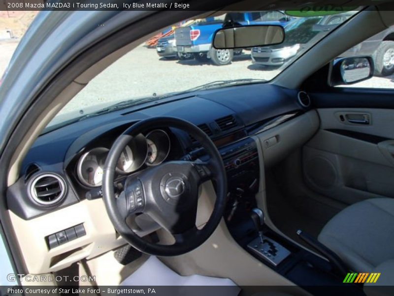 Icy Blue Metallic / Beige 2008 Mazda MAZDA3 i Touring Sedan