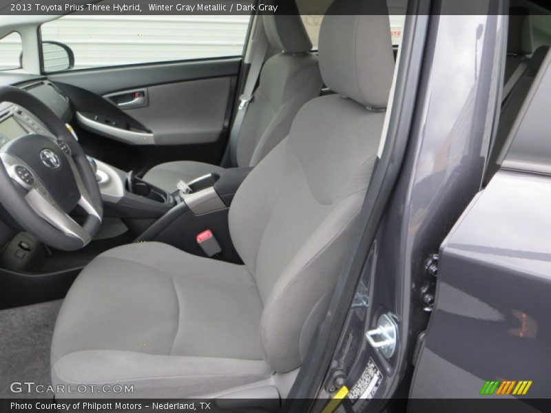 Winter Gray Metallic / Dark Gray 2013 Toyota Prius Three Hybrid