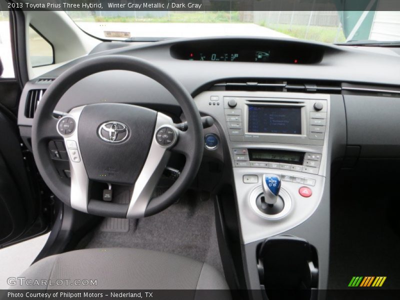 Winter Gray Metallic / Dark Gray 2013 Toyota Prius Three Hybrid