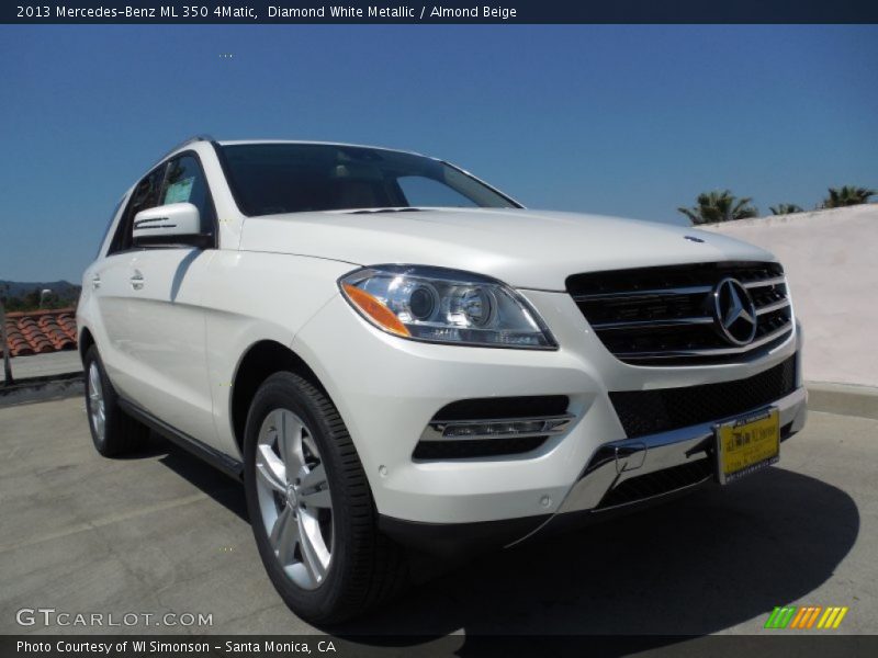Diamond White Metallic / Almond Beige 2013 Mercedes-Benz ML 350 4Matic