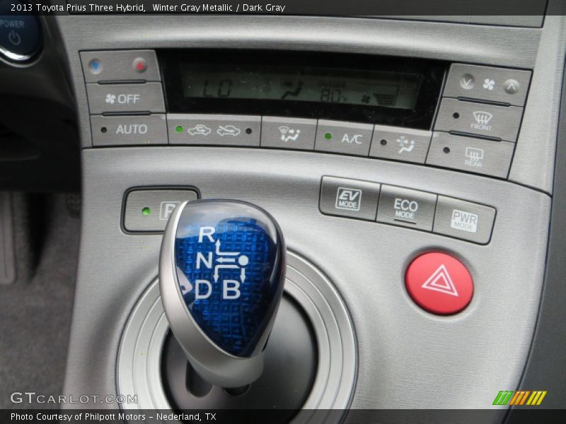 Winter Gray Metallic / Dark Gray 2013 Toyota Prius Three Hybrid