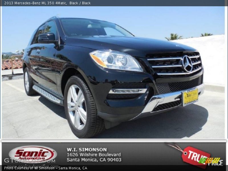 Black / Black 2013 Mercedes-Benz ML 350 4Matic