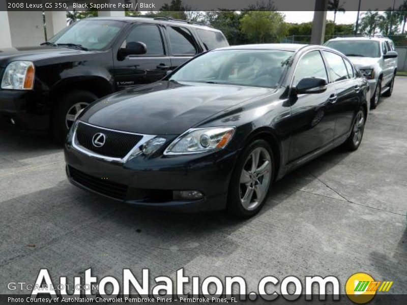 Black Sapphire Pearl / Black 2008 Lexus GS 350
