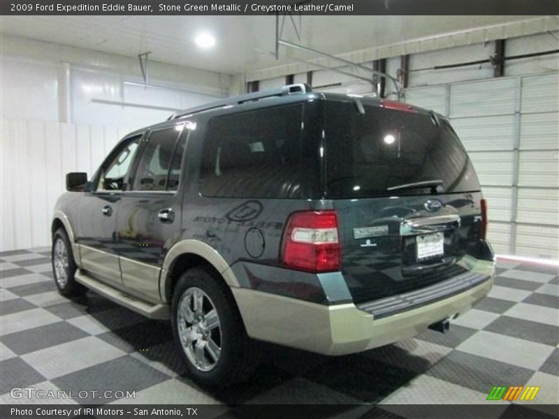 Stone Green Metallic / Greystone Leather/Camel 2009 Ford Expedition Eddie Bauer