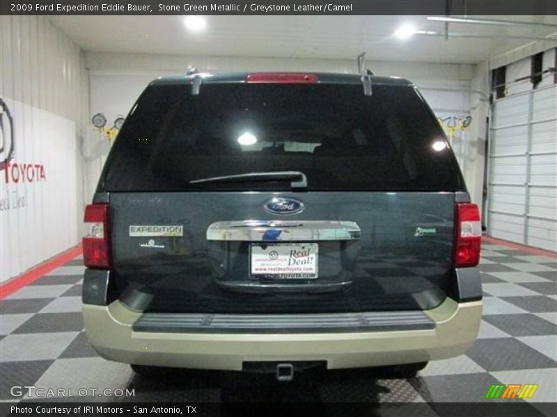 Stone Green Metallic / Greystone Leather/Camel 2009 Ford Expedition Eddie Bauer