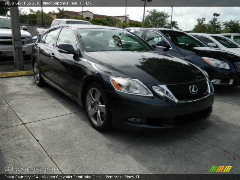 Black Sapphire Pearl / Black 2008 Lexus GS 350