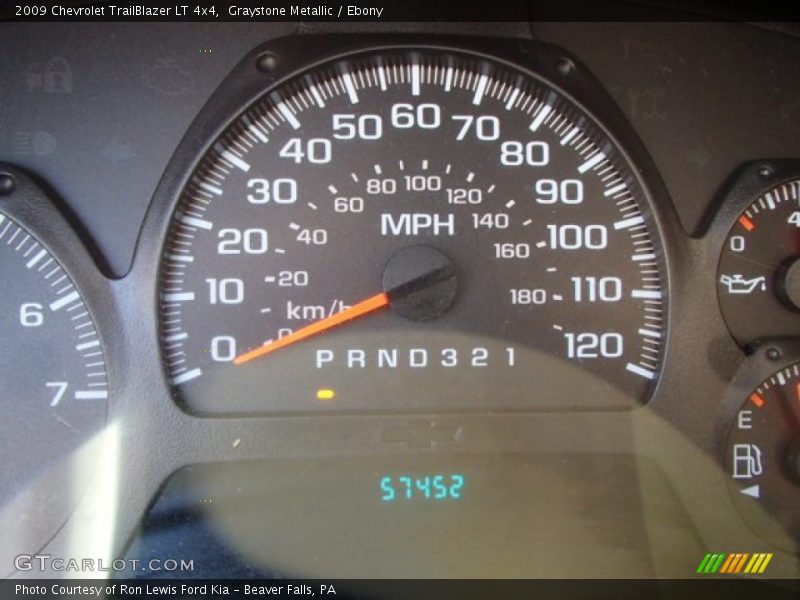 Graystone Metallic / Ebony 2009 Chevrolet TrailBlazer LT 4x4