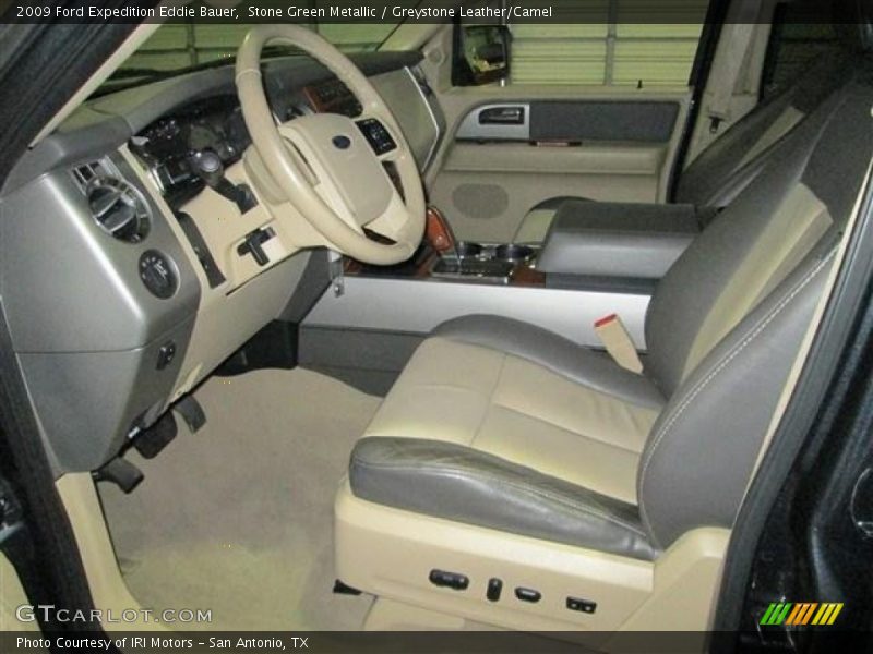Stone Green Metallic / Greystone Leather/Camel 2009 Ford Expedition Eddie Bauer