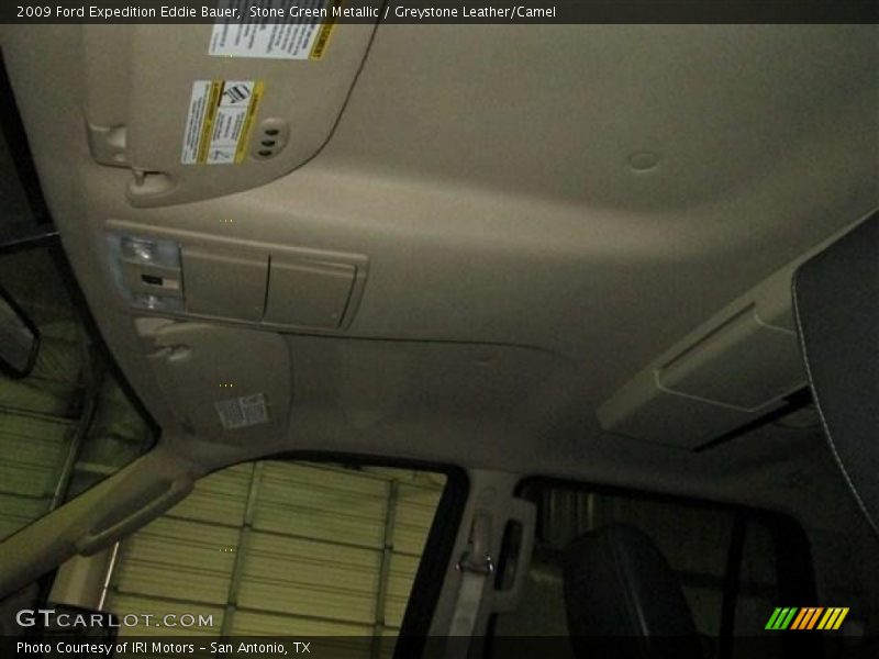 Stone Green Metallic / Greystone Leather/Camel 2009 Ford Expedition Eddie Bauer