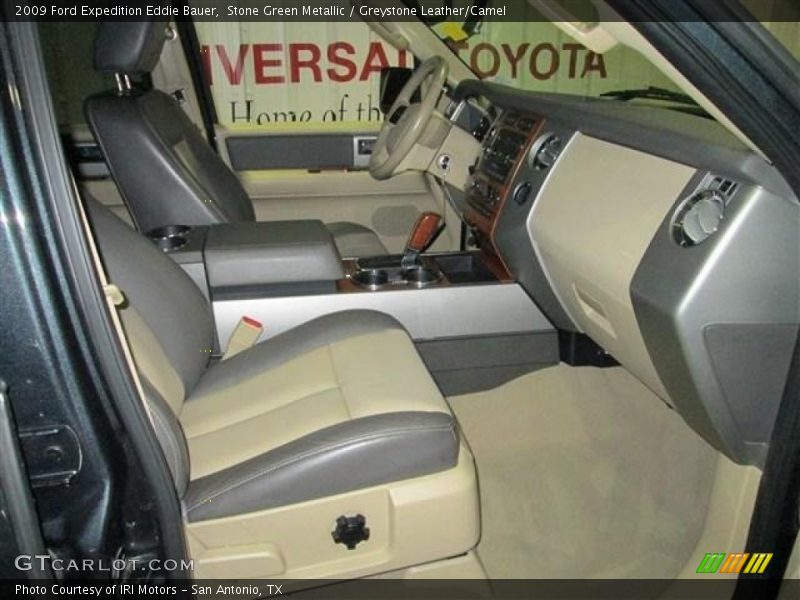 Stone Green Metallic / Greystone Leather/Camel 2009 Ford Expedition Eddie Bauer