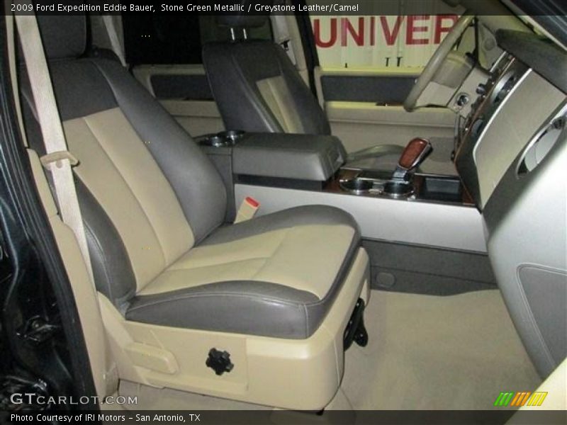 Stone Green Metallic / Greystone Leather/Camel 2009 Ford Expedition Eddie Bauer
