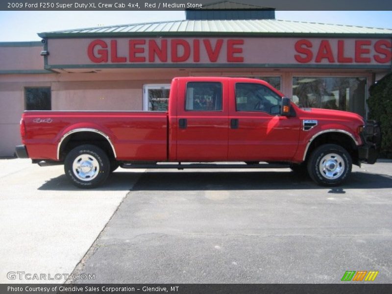Red / Medium Stone 2009 Ford F250 Super Duty XL Crew Cab 4x4