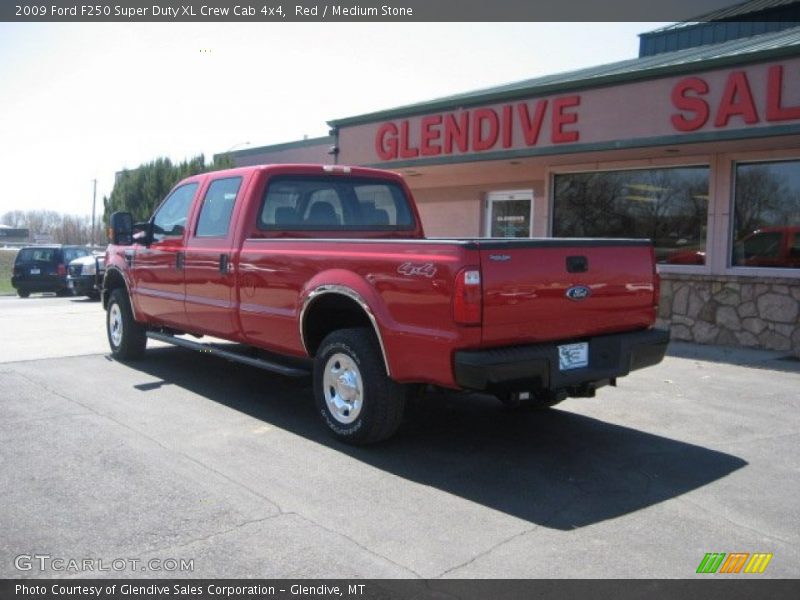Red / Medium Stone 2009 Ford F250 Super Duty XL Crew Cab 4x4
