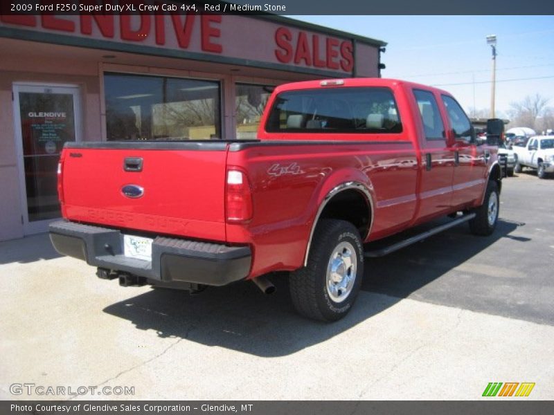 Red / Medium Stone 2009 Ford F250 Super Duty XL Crew Cab 4x4