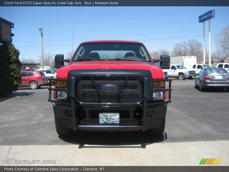 Red / Medium Stone 2009 Ford F250 Super Duty XL Crew Cab 4x4
