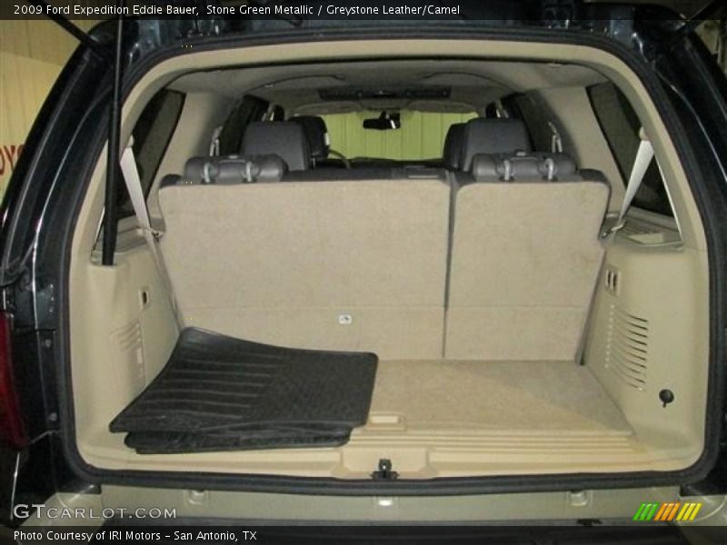Stone Green Metallic / Greystone Leather/Camel 2009 Ford Expedition Eddie Bauer