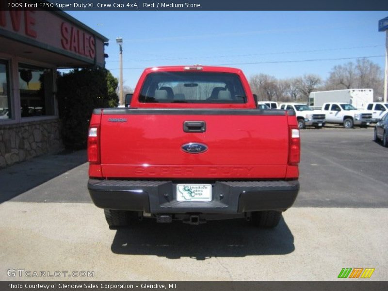 Red / Medium Stone 2009 Ford F250 Super Duty XL Crew Cab 4x4