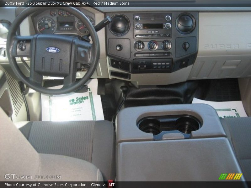 Red / Medium Stone 2009 Ford F250 Super Duty XL Crew Cab 4x4