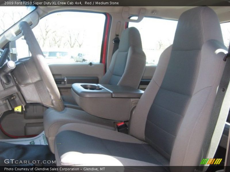 Red / Medium Stone 2009 Ford F250 Super Duty XL Crew Cab 4x4