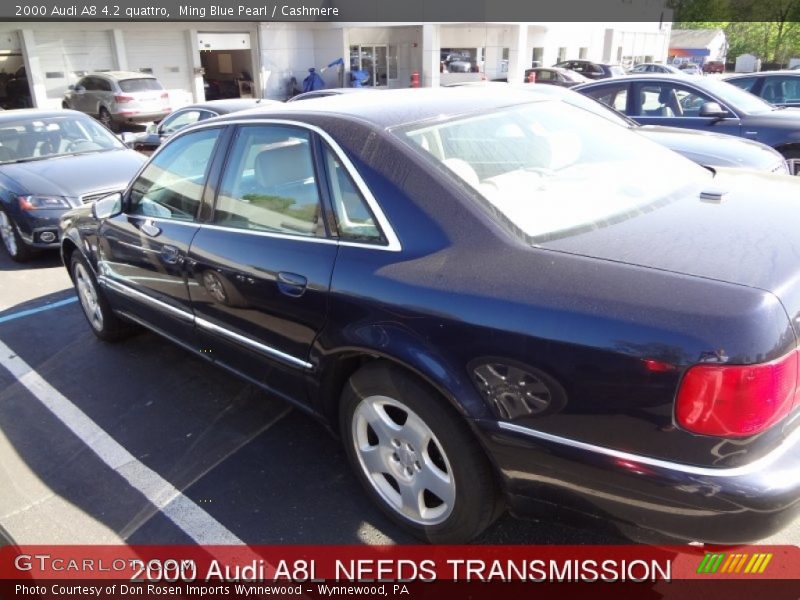 Ming Blue Pearl / Cashmere 2000 Audi A8 4.2 quattro
