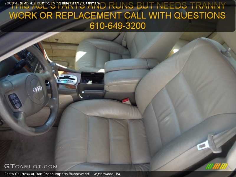 Ming Blue Pearl / Cashmere 2000 Audi A8 4.2 quattro