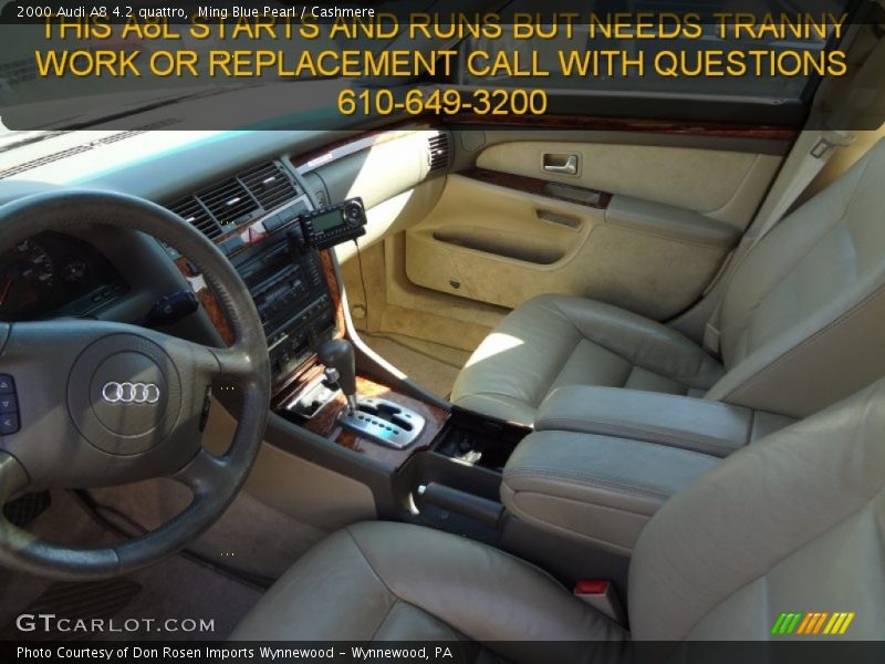 Ming Blue Pearl / Cashmere 2000 Audi A8 4.2 quattro