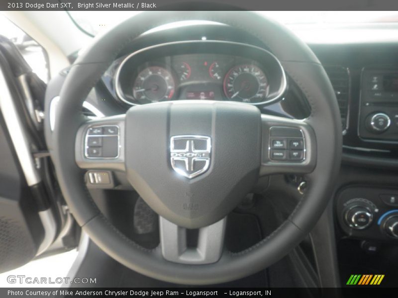 Bright Silver Metallic / Black 2013 Dodge Dart SXT