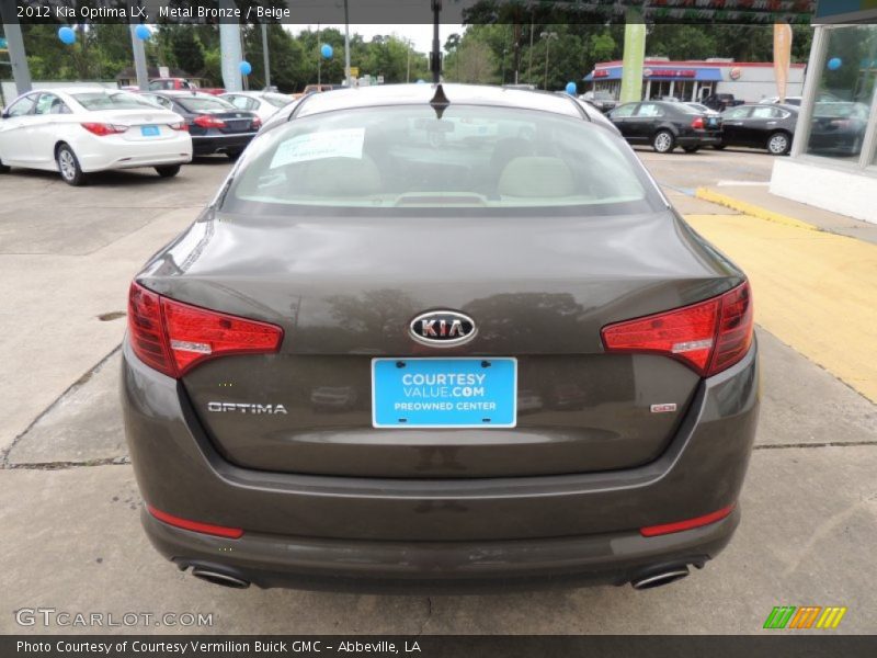 Metal Bronze / Beige 2012 Kia Optima LX