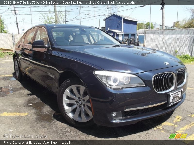 Deep Sea Blue Metallic / Oyster/Black Nappa Leather 2010 BMW 7 Series 750Li xDrive Sedan