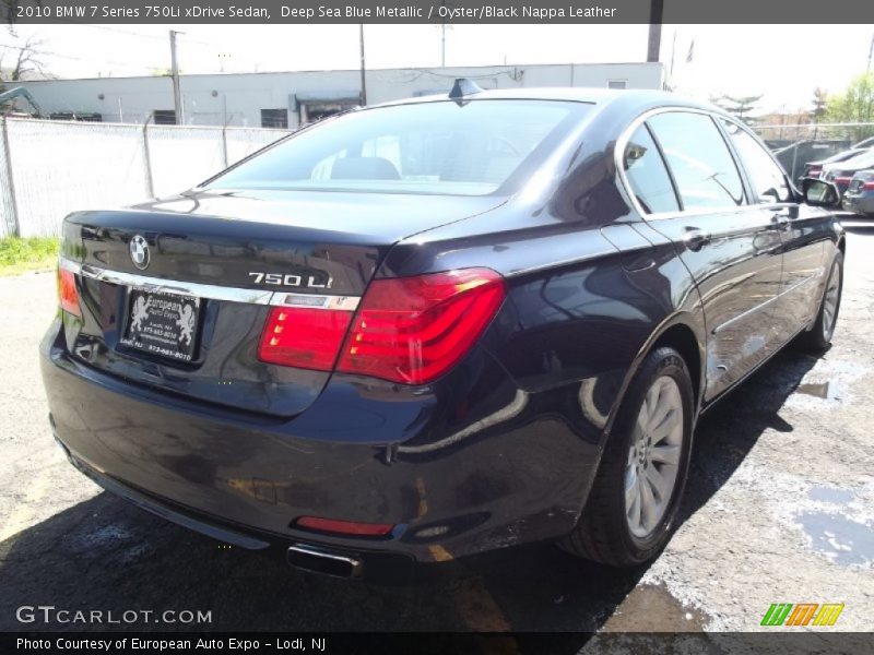 Deep Sea Blue Metallic / Oyster/Black Nappa Leather 2010 BMW 7 Series 750Li xDrive Sedan