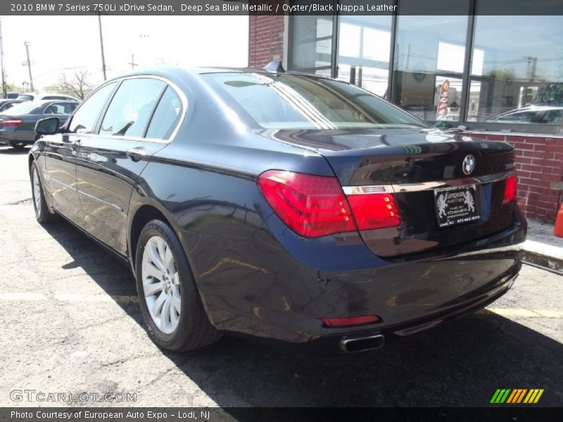 Deep Sea Blue Metallic / Oyster/Black Nappa Leather 2010 BMW 7 Series 750Li xDrive Sedan